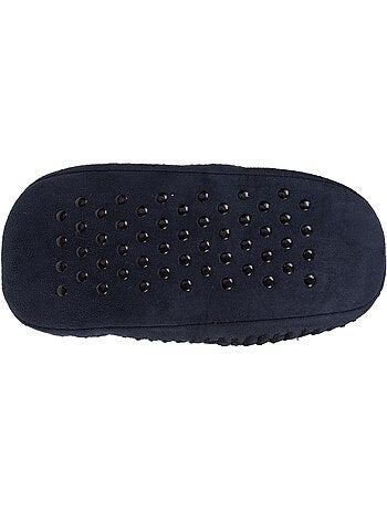 Chaussettes d'intérieur maille jacquard, picots antidérapants homme isotoner