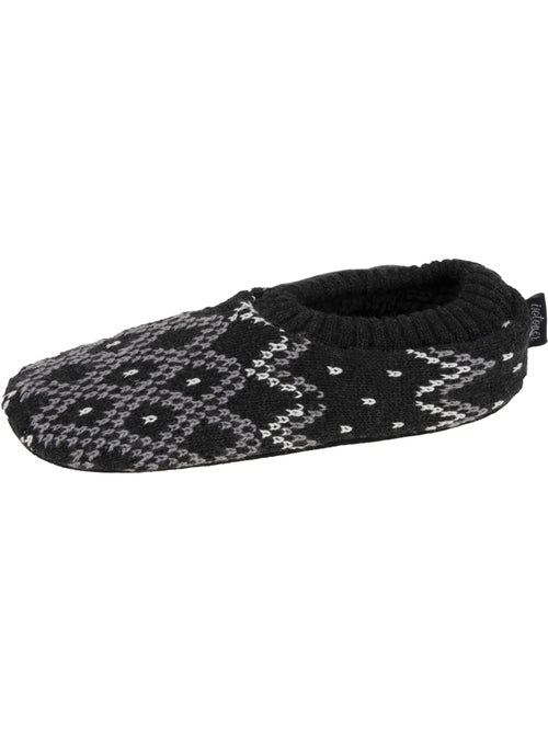Chaussettes d'intérieur maille jacquard, picots antidérapants homme isotoner - Kiabi