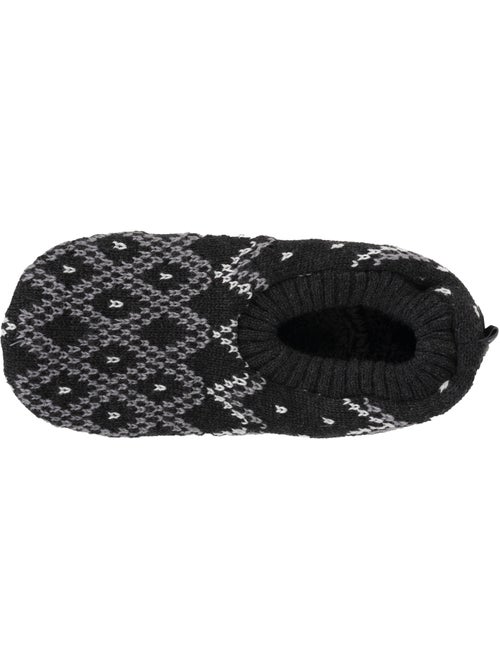 Chaussettes d'intérieur maille jacquard, picots antidérapants homme isotoner - Kiabi