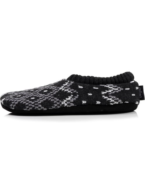Chaussettes d'intérieur maille jacquard, picots antidérapants homme isotoner - Kiabi