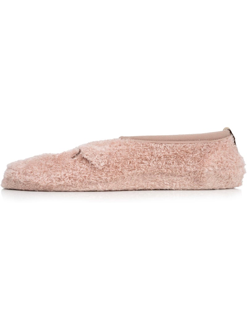 Chaussettes d'intérieur maille peluche, picots antidérapants femme Isotoner Abricot - Kiabi
