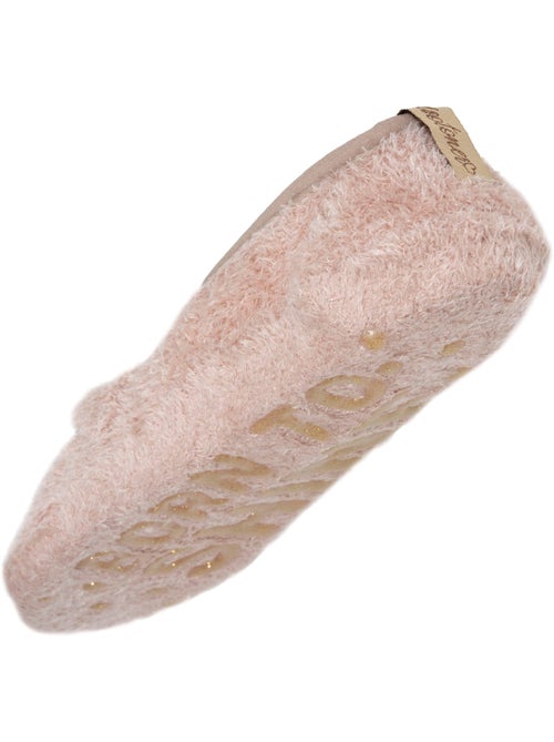 Chaussettes d'intérieur maille peluche, picots antidérapants femme Isotoner - Kiabi