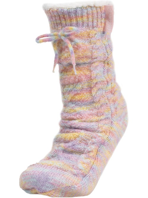 Chaussettes d'intérieur maille torsadée - fourrées, antidérapantes femme isotoner - Kiabi Chaussettes d'intérieur maille torsadée - fourrées, antidérapantes femme isotoner - Kiabi