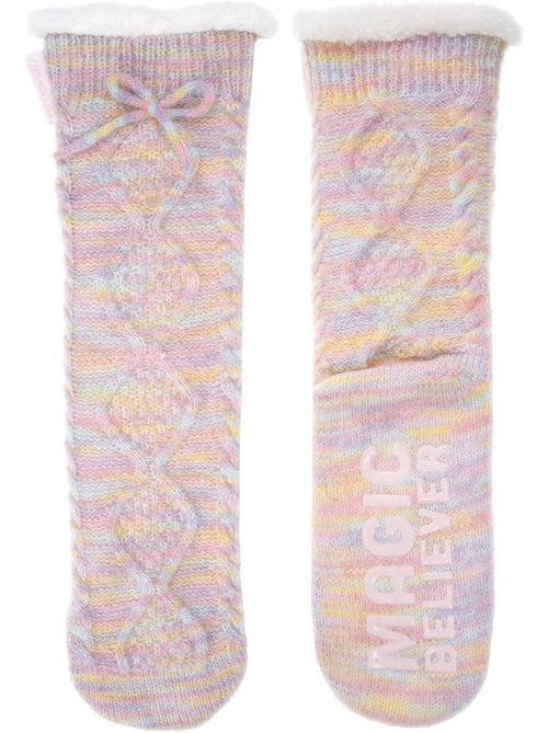 Chaussettes d'intérieur maille torsadée - fourrées, antidérapantes femme isotoner - Kiabi Chaussettes d'intérieur maille torsadée - fourrées, antidérapantes femme isotoner - Kiabi