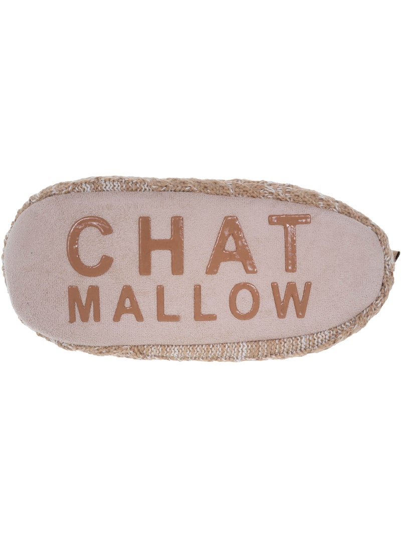 Chaussettes d'intérieur maille torsadée, picots antidérapants femme isotoner Beige chiné - Kiabi