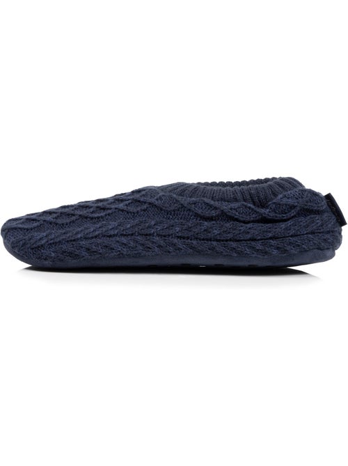 Chaussettes d'intérieur maille torsadée, picots antidérapants homme isotoner - Kiabi