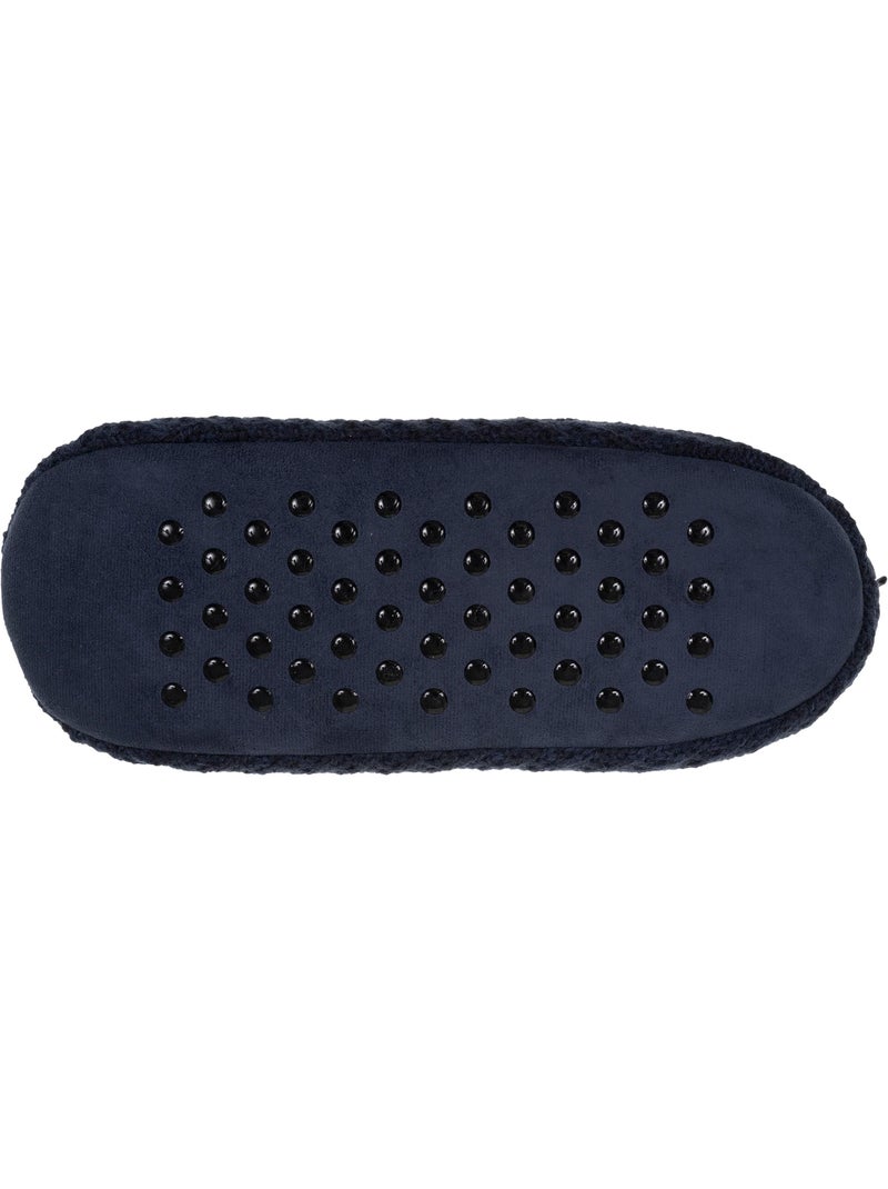 Chaussettes d'intérieur maille torsadée, picots antidérapants homme isotoner Bleu marine - Kiabi