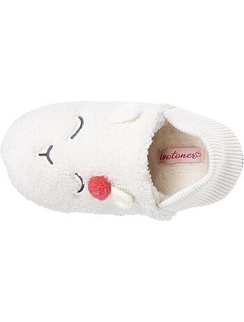 Chaussettes d'intérieur sherpa, picots antidérapants femme isotoner
