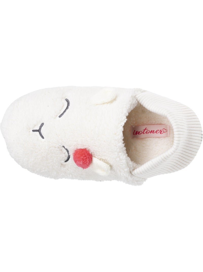 Chaussettes d'intérieur sherpa, picots antidérapants femme isotoner Ivoire - Kiabi
