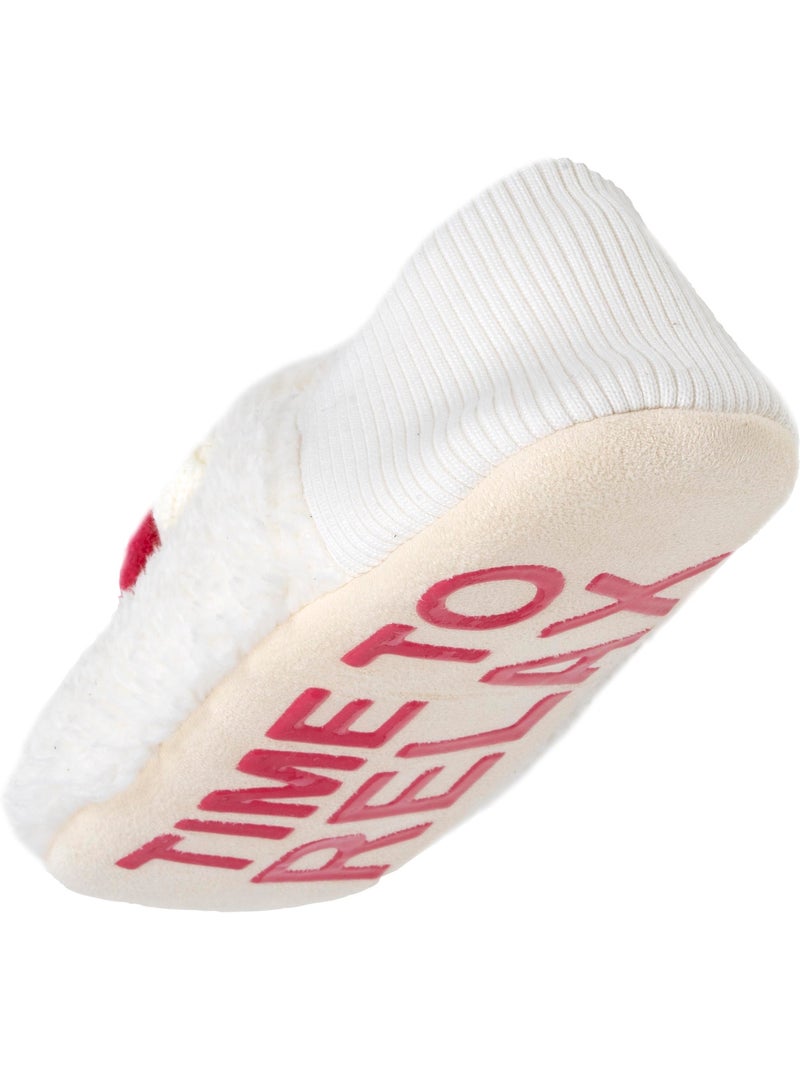 Chaussettes d'intérieur sherpa, picots antidérapants femme isotoner Ivoire - Kiabi