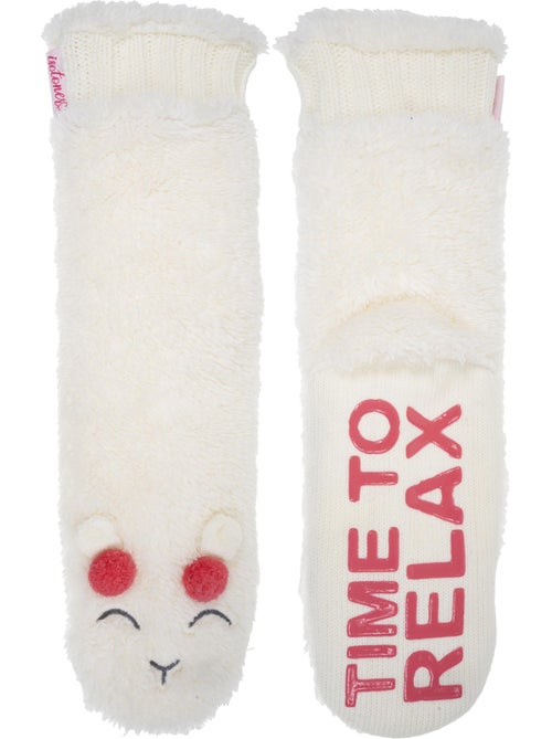 Chaussettes d'intérieur sherpa, picots antidérapants femme isotoner - Kiabi