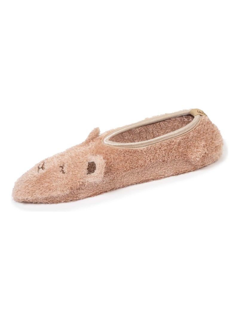 Chaussettes d'intérieur ultra confortables, avec picots antidérapants femme Isotoner Beige - Kiabi
