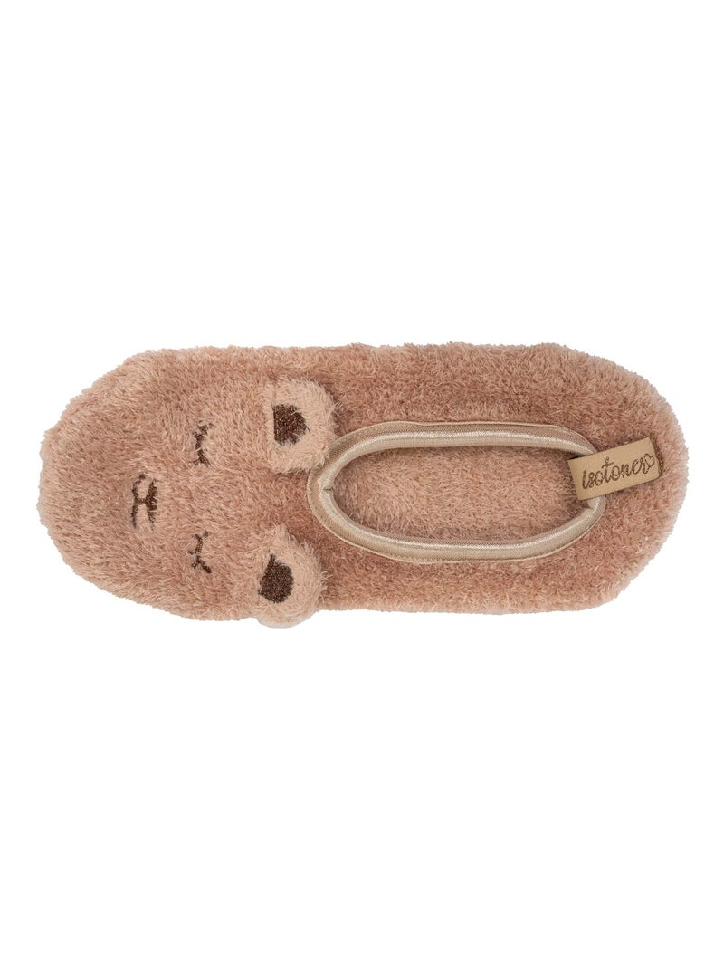 Chaussettes d'intérieur ultra confortables, avec picots antidérapants femme Isotoner Beige - Kiabi