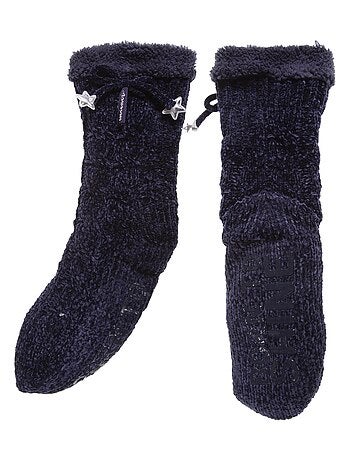 Chaussettes d'intérieur ultra confortables, avec picots antidérapants femme Isotoner