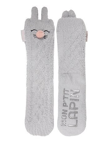 Chaussettes d'intérieur ultra confortables, avec picots antidérapants femme Isotoner