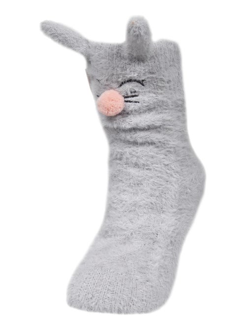 Chaussettes d'intérieur ultra confortables, avec picots antidérapants - Kiabi