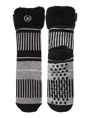 Chaussettes d'intérieur ultra confortables, avec picots antidérapants homme Isotoner