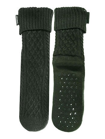 Chaussettes d'intérieur ultra confortables, avec picots antidérapants homme Isotoner