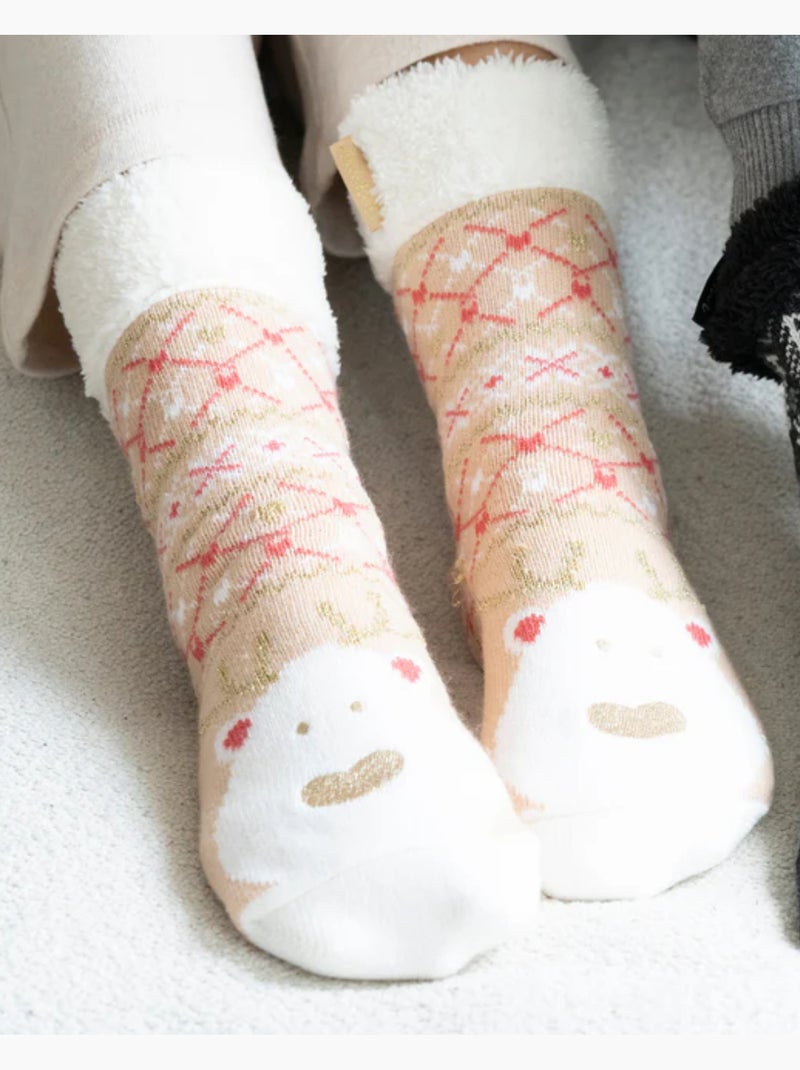 Chaussettes d'intérieur ultra confortables et légères, semelle à picots femme Isotoner Beige - Kiabi