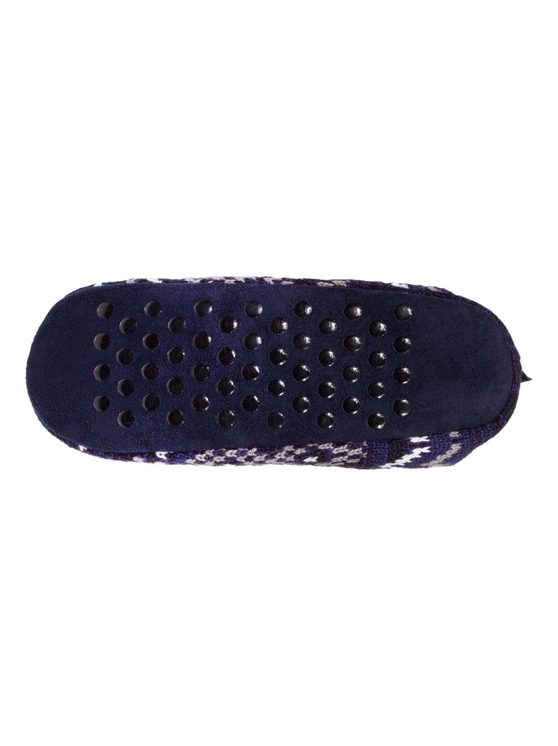 Chaussettes d'intérieur ultra confortables, semelle suédine, picots antidérapants homme Isotoner Bleu marine - Kiabi