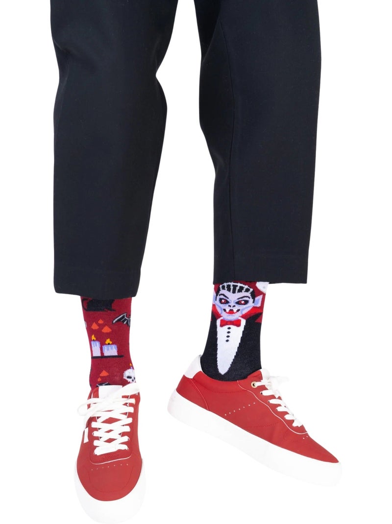 Chaussettes Dracula Sanglant Rouge - Kiabi