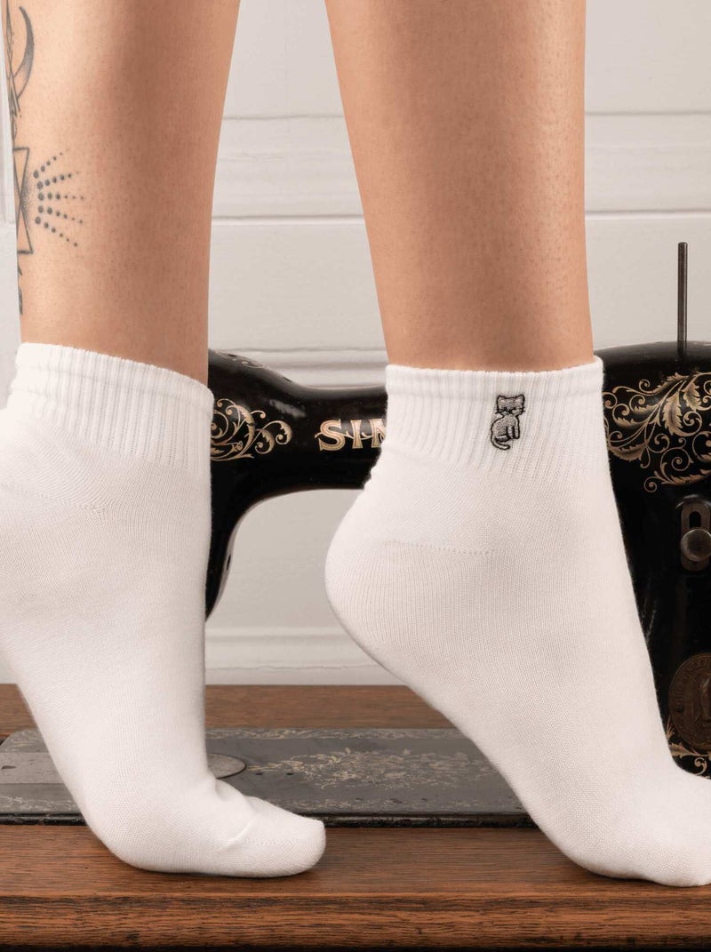 Chaussettes En Coton Animaux Rigolos- SockUp- 35-43 Blanc - Kiabi