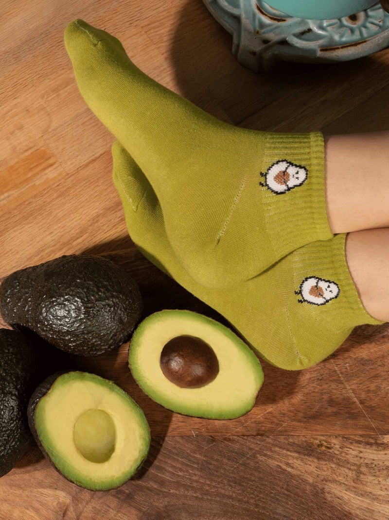Chaussettes En Coton Avocat- Sockup- 35-42 Jaune - Kiabi