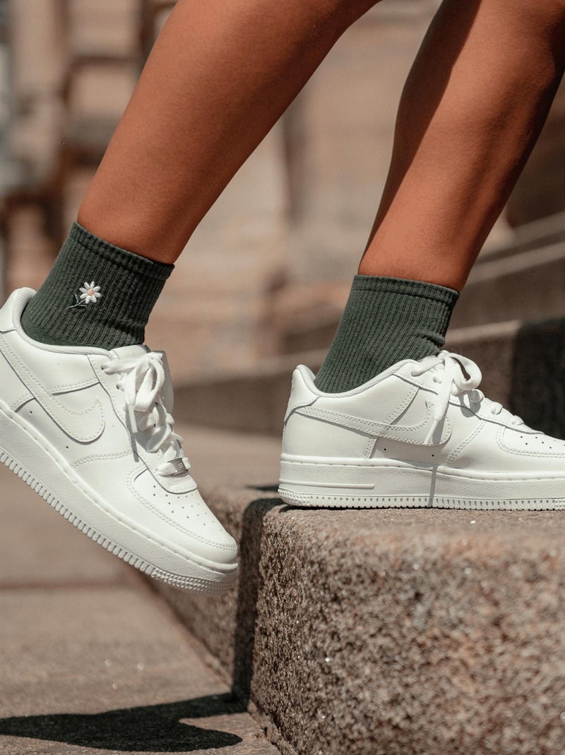 Chaussettes En Coton Fleurs- SockUp- 35-43 Vert - Kiabi