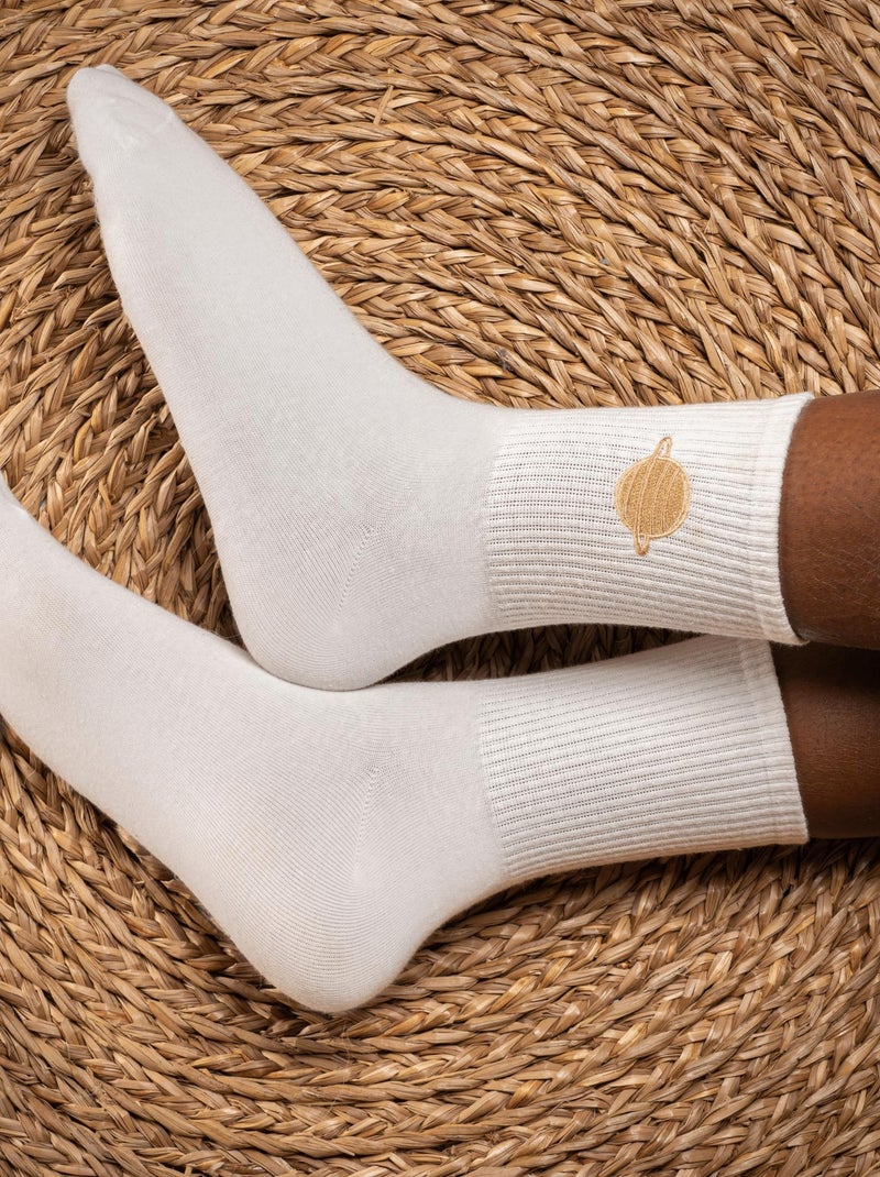 Chaussettes En Coton Galaxie- SockUp- 35-43 Blanc - Kiabi