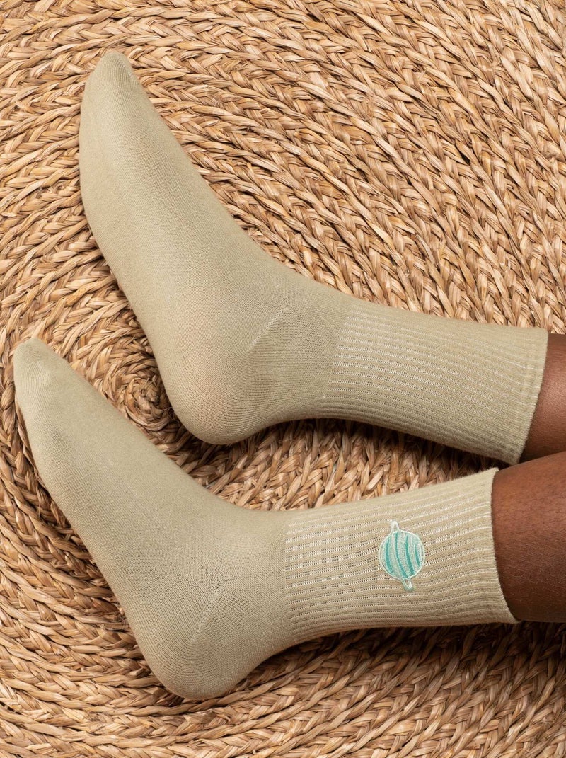 Chaussettes En Coton Galaxie- SockUp- 35-43 Vert - Kiabi
