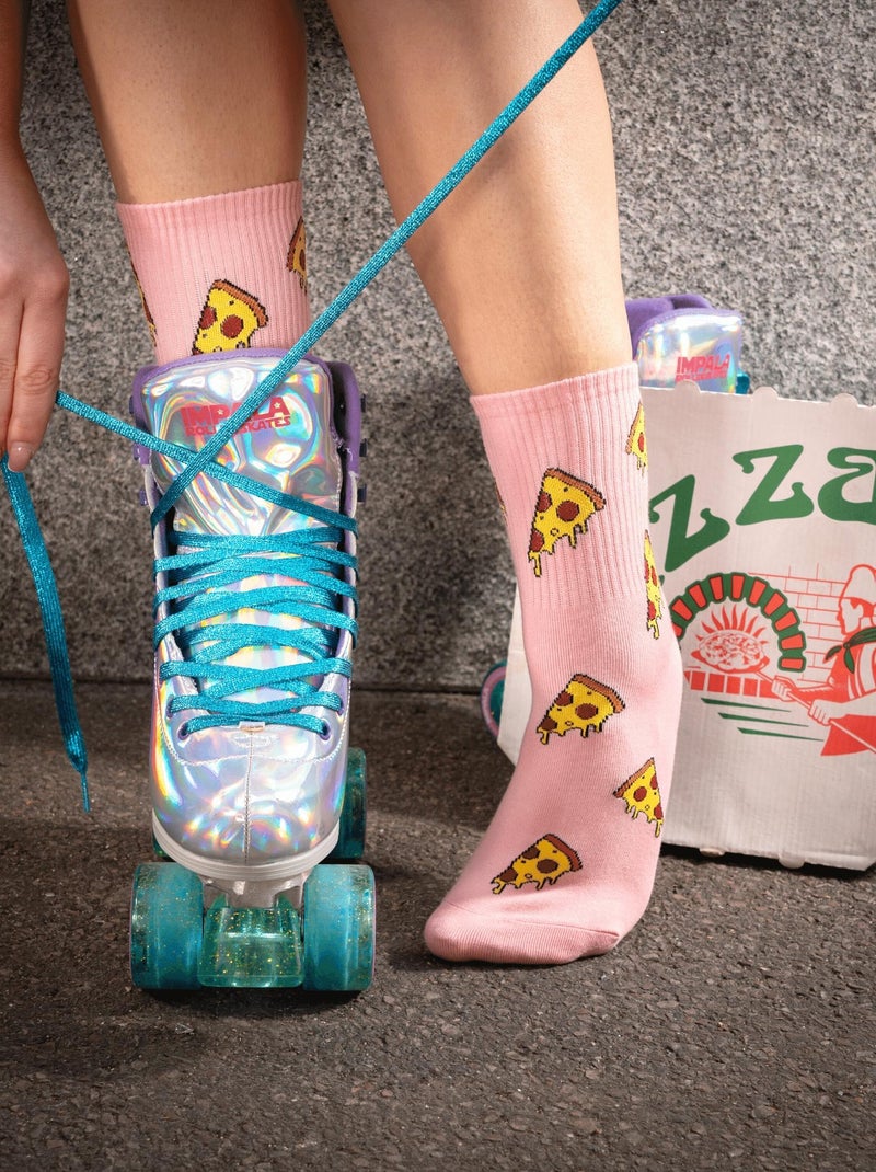 Chaussettes En Coton Nourriture- Sockup- 36-44 Rose - Kiabi