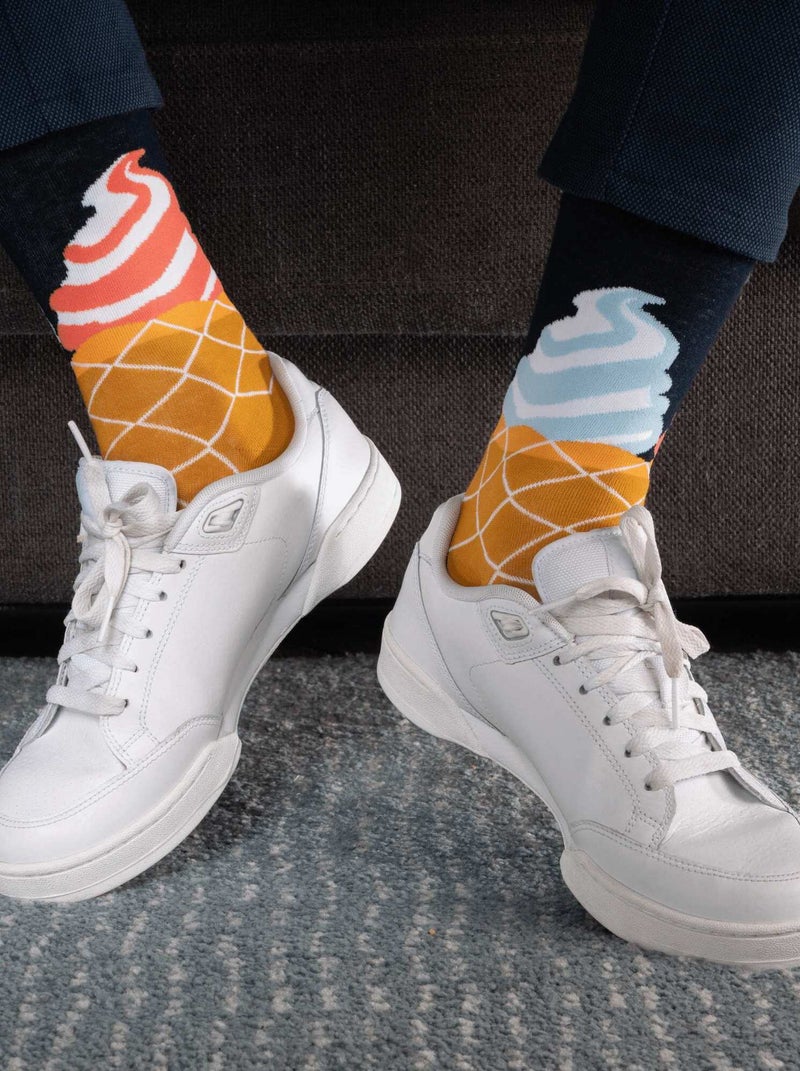 Chaussettes En Coton Rigolotes Noir - Kiabi