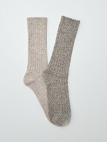 Chaussettes en maille moulinée