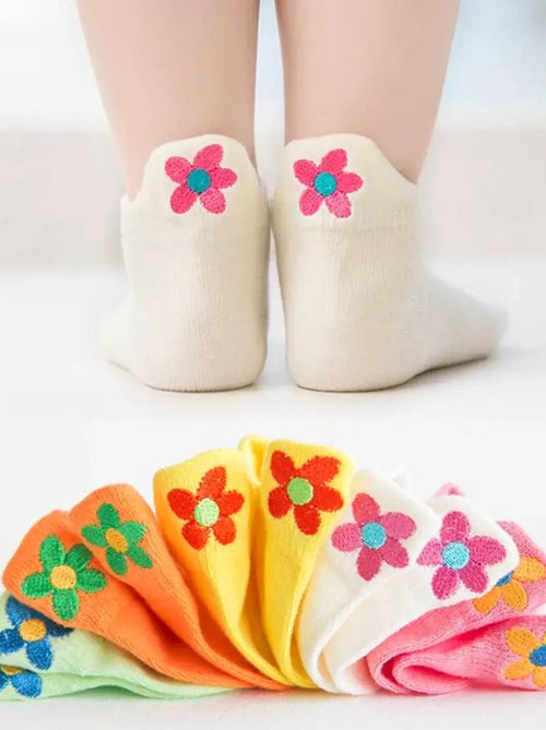 Chaussettes Enfant Fleur (Lot x5) | Titeschaussettes - Kiabi