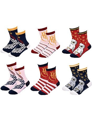 Chaussettes Enfant HARRY POTTER fantaisie -Assortiment modèles photos selon arrivages- - Pack de 9