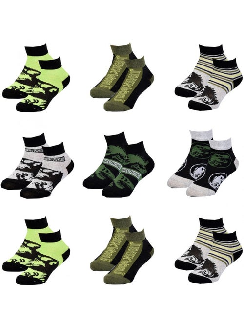 Chaussettes Enfant JURASSIC WORLD fantaisie -Assortiment modèles photos selon arrivages- - Pack de 9 - Kiabi