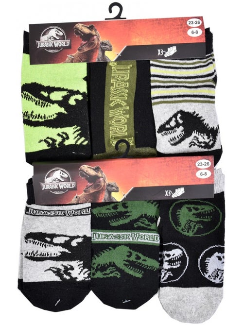 Chaussettes Enfant JURASSIC WORLD fantaisie -Assortiment modèles photos selon arrivages- - Pack de 9 - Kiabi