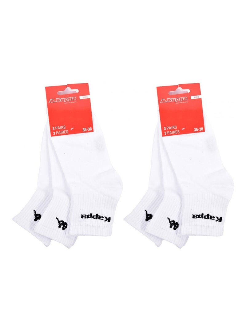 Chaussettes Enfant KAPPA QUARTER - Pack de 6 Blanc - Kiabi