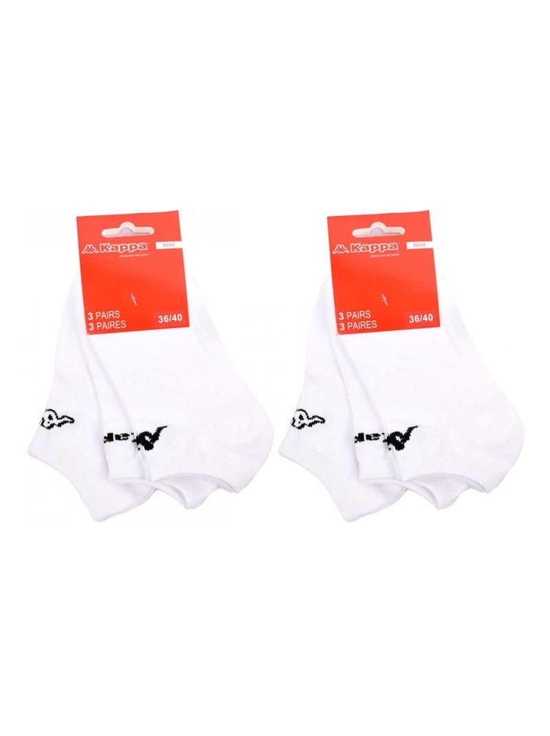 Chaussettes Enfant KAPPA SNEAKER - Pack de 6 Blanc - Kiabi