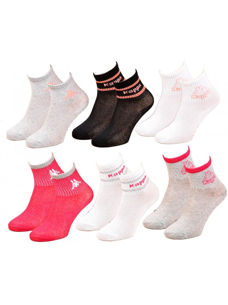 Chaussettes Enfant KAPPA Socquettes en Coton Majoritaire - Pack de 12 Multicolore - Kiabi