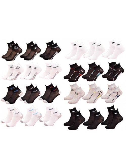 Chaussettes Enfant KAPPA Socquettes en Coton Majoritaire - Pack de 12 - Kiabi