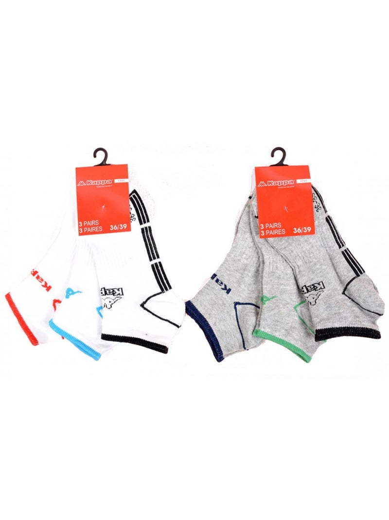 Chaussettes Enfant KAPPA Socquettes en Coton Majoritaire - Pack de 12 Multicolore - Kiabi