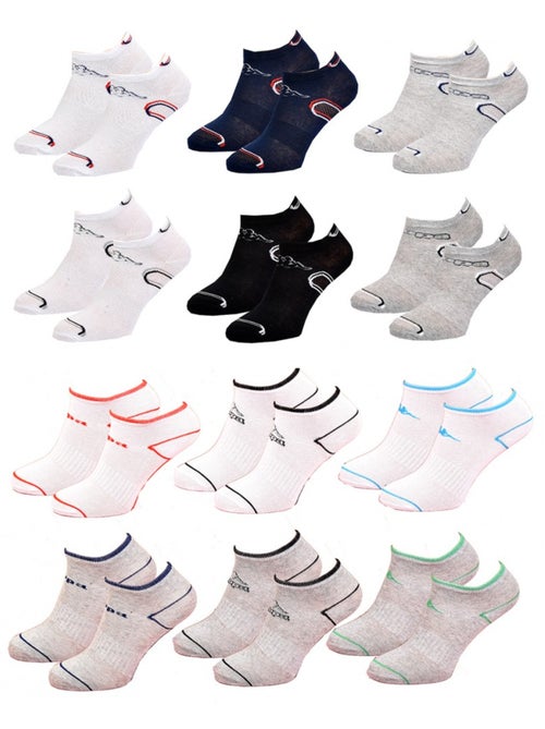 Chaussettes Enfant KAPPA Socquettes en Coton Majoritaire - Pack de 12 - Kiabi