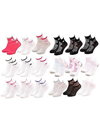 Chaussettes Enfant KAPPA Socquettes en Coton Majoritaire - Pack de 12