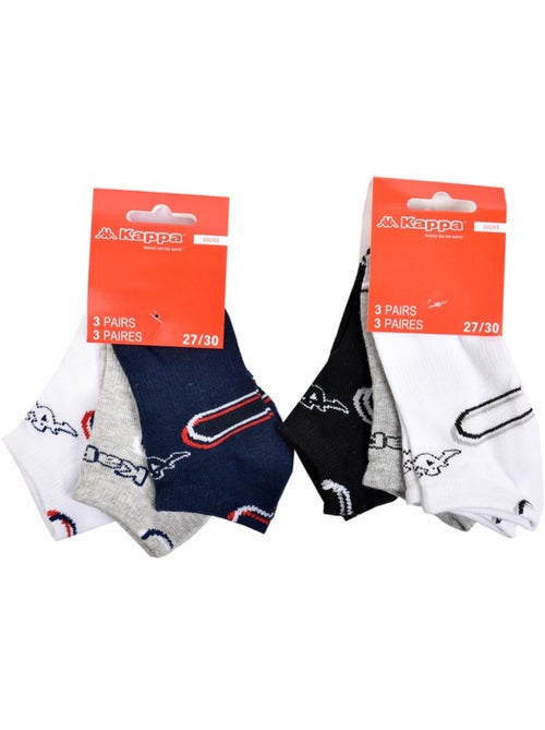 Chaussettes Enfant KAPPA Socquettes en Coton Majoritaire - Pack de 6 - Kiabi