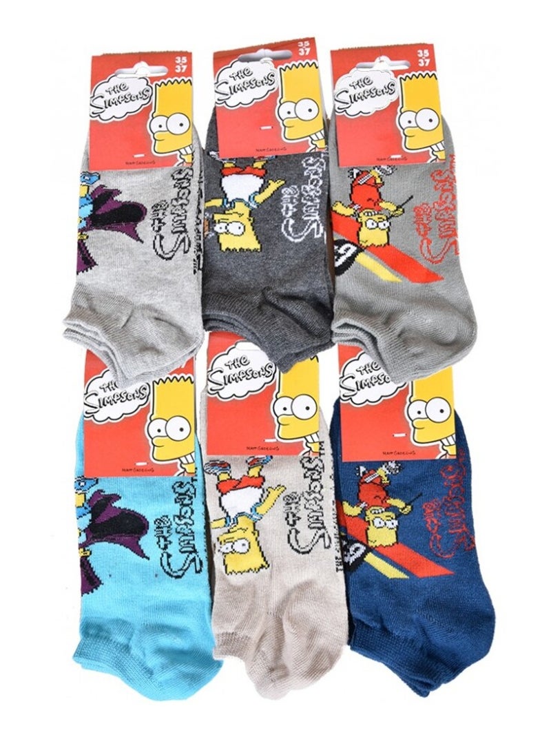 Chaussettes Enfant Licence Simpsons fantaisie- Pack de 3 Multicolore - Kiabi