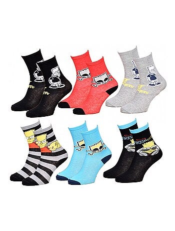 Chaussettes Enfant Licence Simpsons fantaisie- Pack de 6