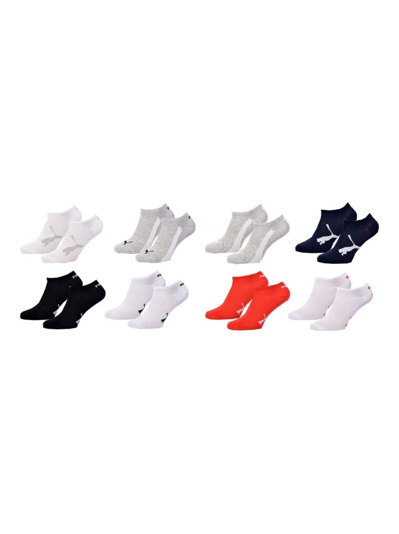 Chaussettes Enfant PUMA Socquettes - Pack de 8 Blanc Gris clair Noir - Kiabi