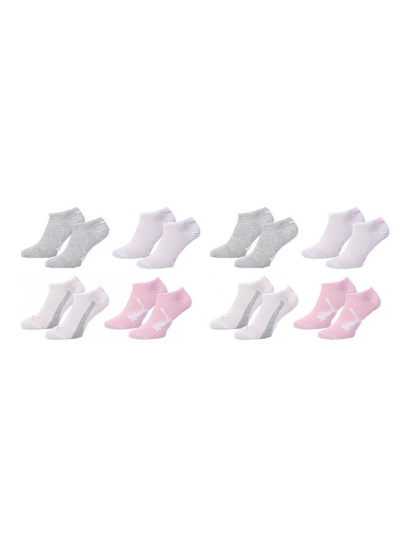 Chaussettes Enfant PUMA Socquettes - Pack de 8 Gris Rose Blanc - Kiabi