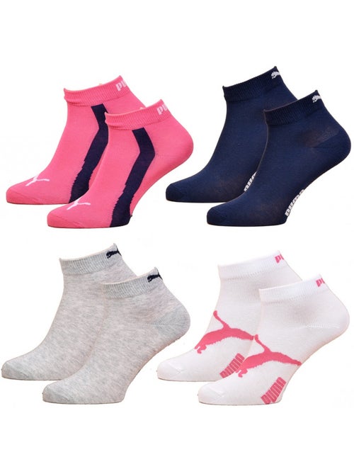 Chaussettes Enfant PUMA Socquettes Tiges 2 Tiers QUARTER - Pack de 4 - Kiabi